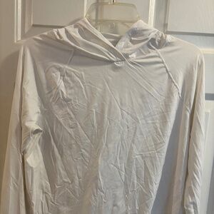 White Athleta Long Sleeve Hoodie Size MT